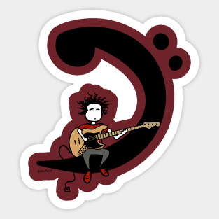 Electric bass guitar Sticker